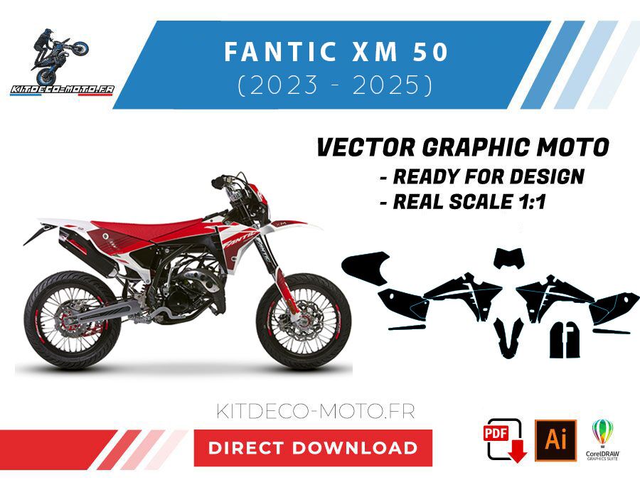 template fantic xm 50 (2023 2025) vector