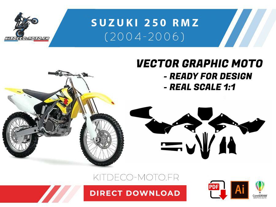 template suzuki 250 rmz (2004 2006) vector