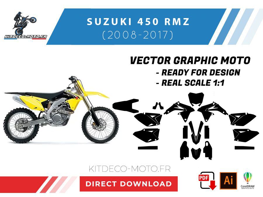 template suzuki 450 rmz (2008 2017) vector