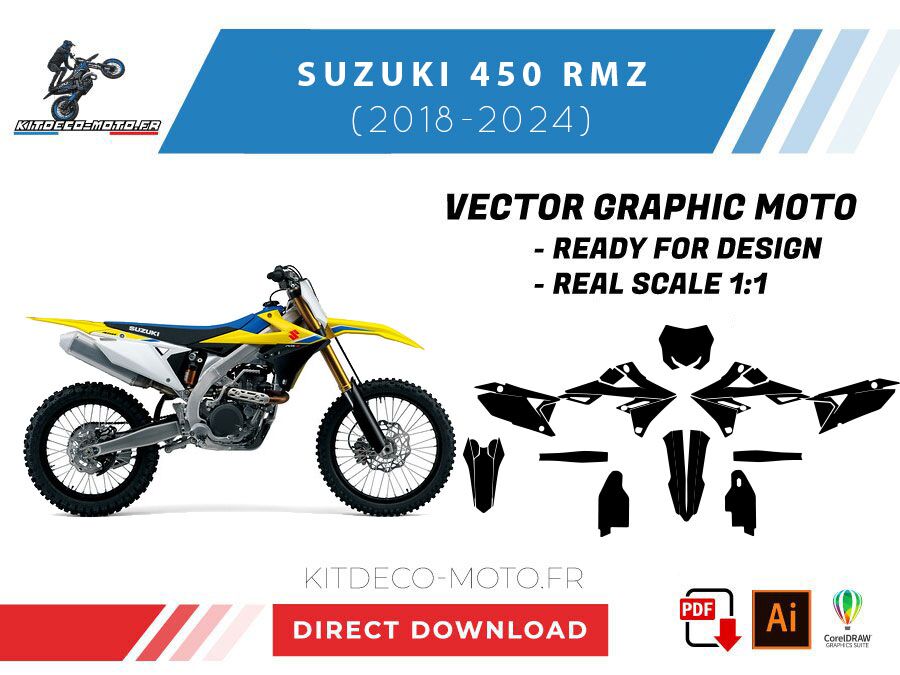 template suzuki 450 rmz (2018 2024) vector