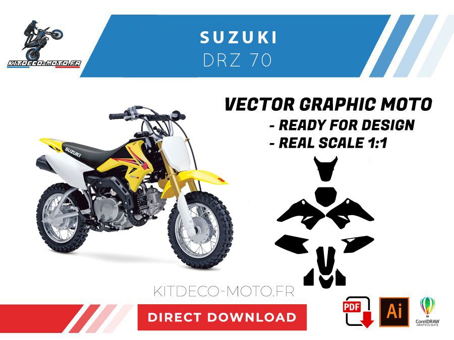 template suzuki 70 drz vector
