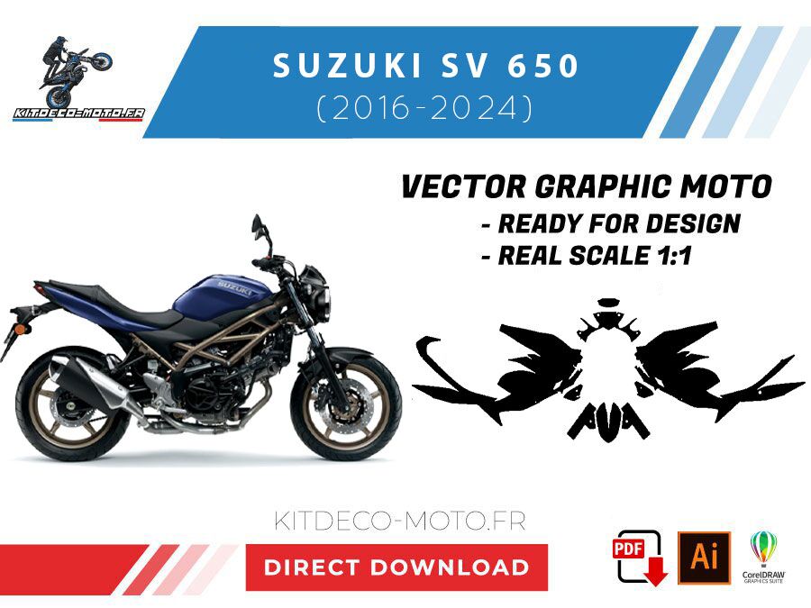 template suzuki sv 650 (2016 2024) vector