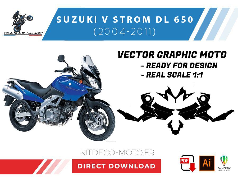 template suzuki v strom dl 650 (2004 2011) vector