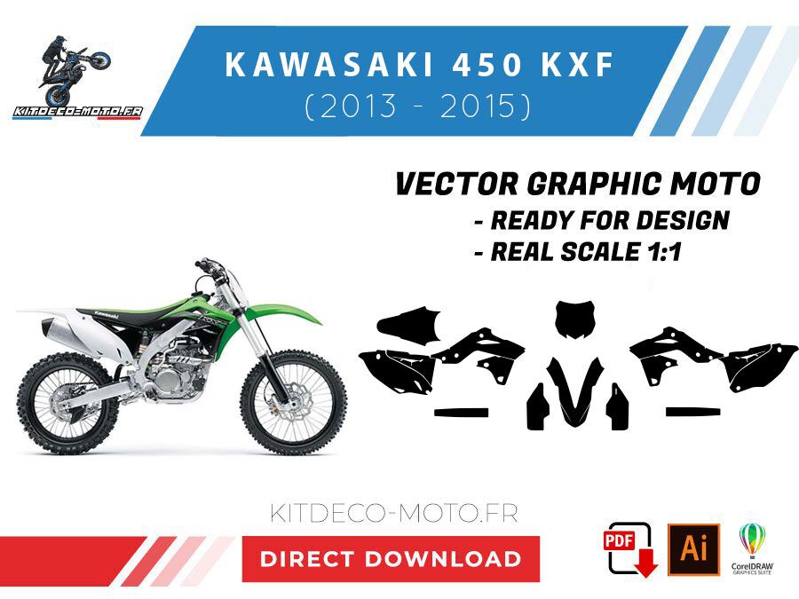 template kawasaki 450 kxf (2013 2015) vector