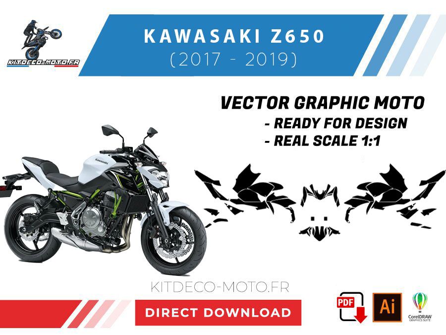 template kawasaki z650 (2017 2019) vector