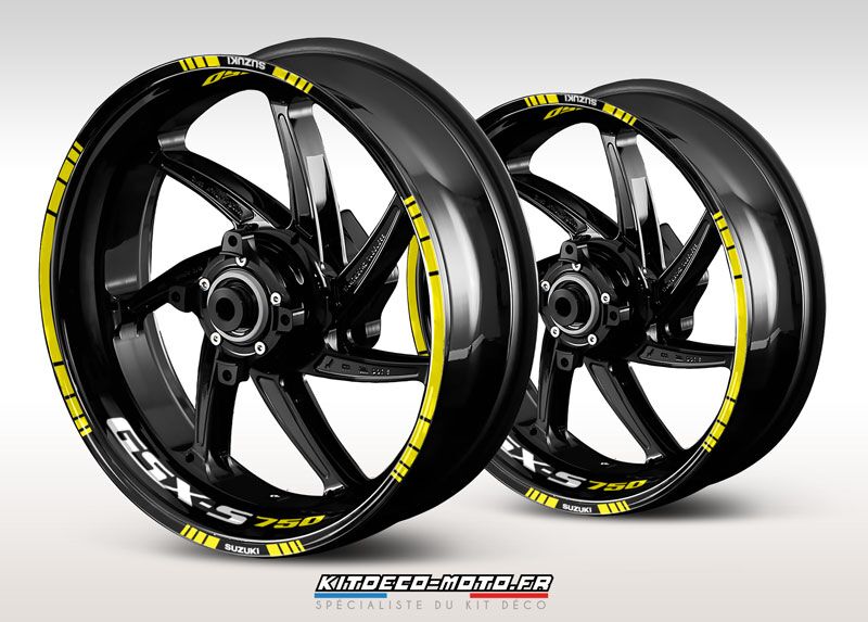 sticker jante moto suzuki gsx s 750 jaune