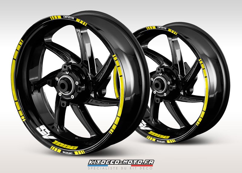 sticker jante moto suzuki sv 1000 jaune