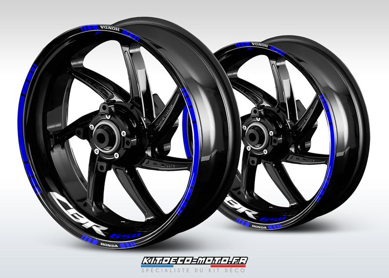 sticker jante moto honda cbr 650 bleu