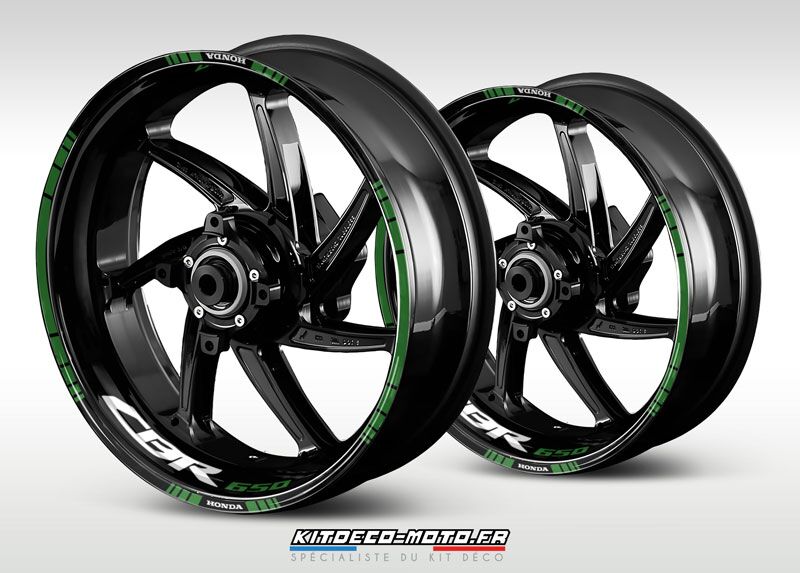 sticker jante moto honda cbr 650 vert fonce