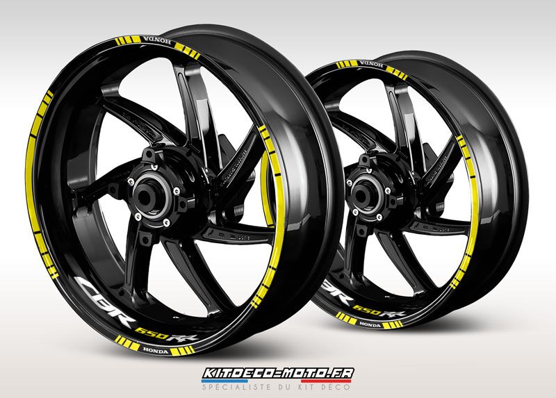 sticker jante moto honda cbr 650rr jaune