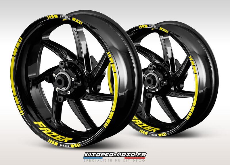 sticker jante moto yamaha fazer jaune