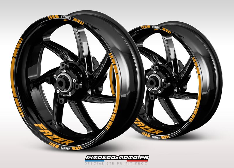 sticker jante moto yamaha fazer orange