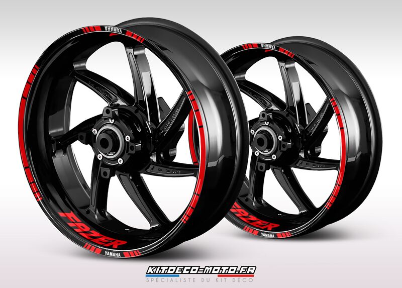 sticker jante moto yamaha fazer rouge