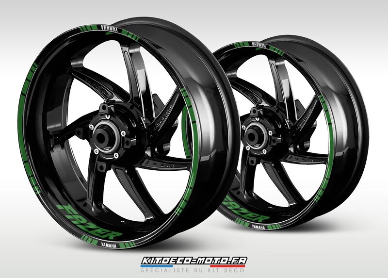 sticker jante moto yamaha fazer vert fonce