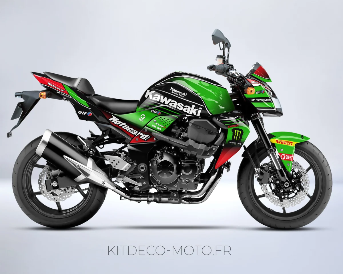 Kawasaki Z750 graphic kit - Monster - Motorcycle Graphic Kit Shop